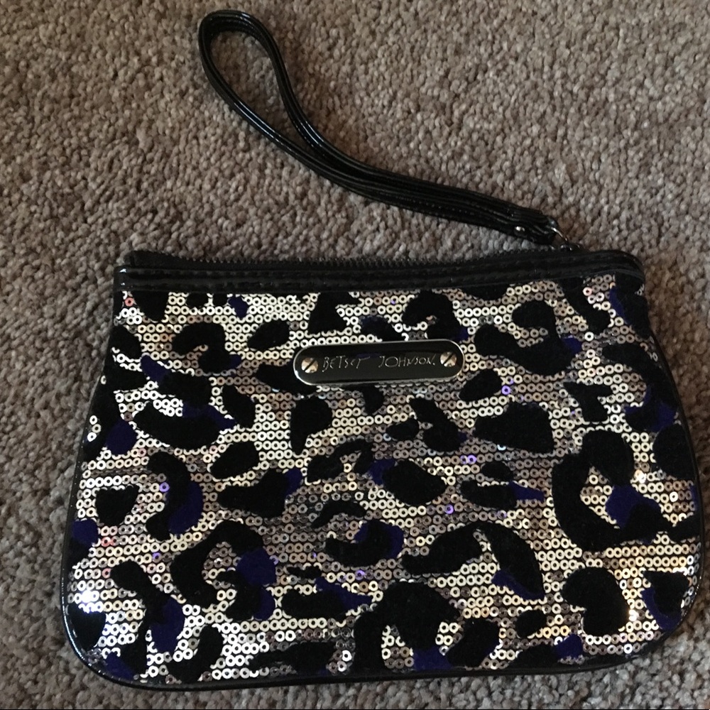Blue/silver Betsy Johnson wristlet!